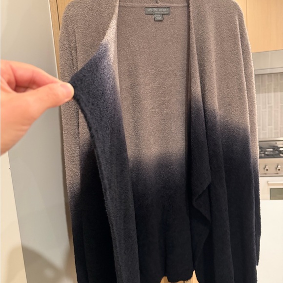 Barefoot Dreams Ombre Black and Gray Cardigan - Picture 5 of 5